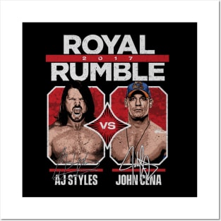 John Cena Vs A.J. Styles Royal Rumble Posters and Art